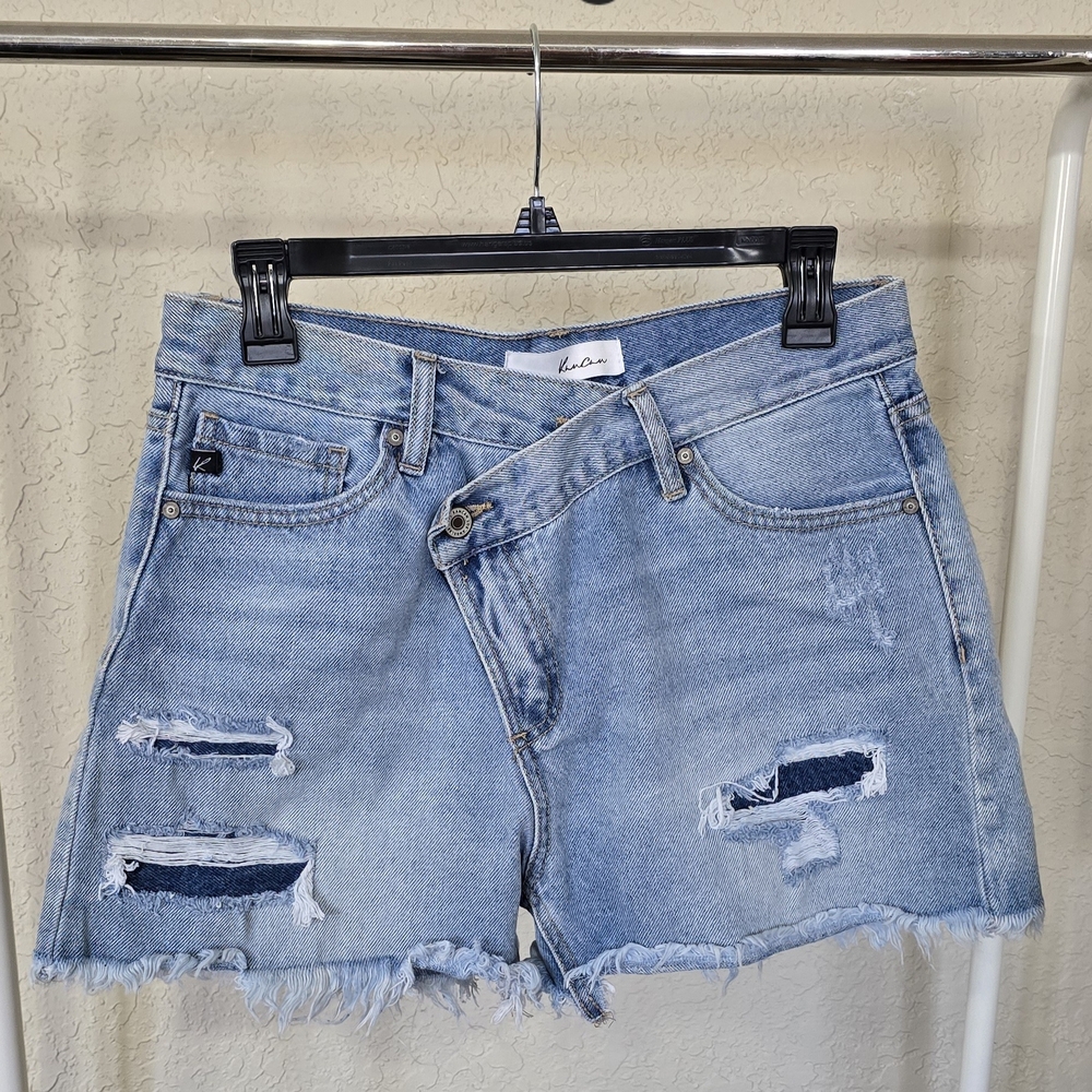 Kancan Women's Distressed Denim Shorts